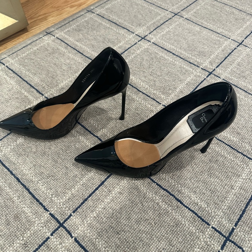 Dior Black Patent Pointed-Toe Stiletto Pumps